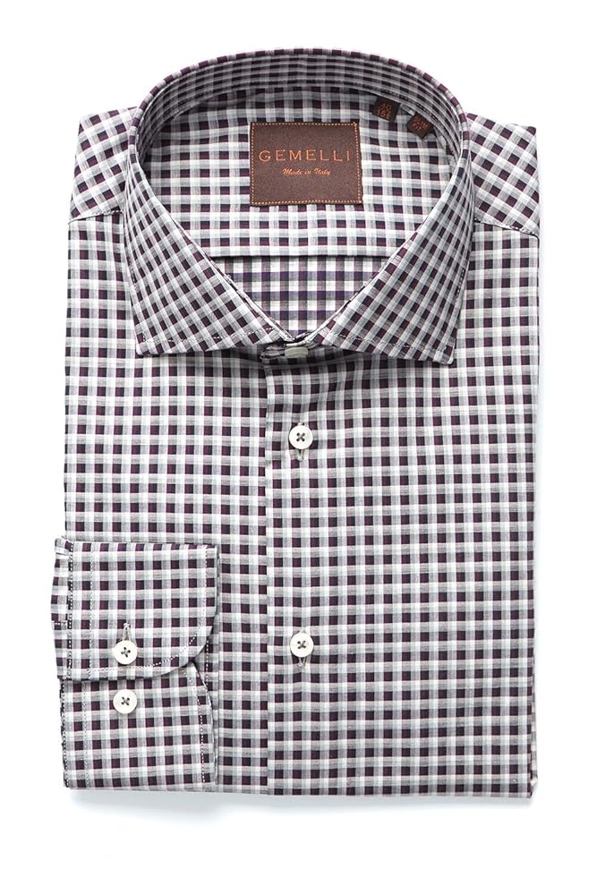 トップス ITALIAN COLLAR GINGHAM SHIRT GINGHAM COTTON SHIRT - BLUE / BEIGE / GINGHAM | COS